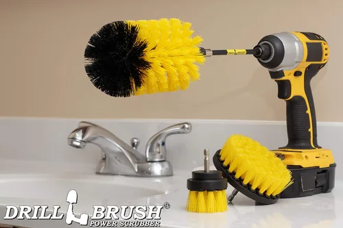 Vista 6 de Useful Products - Juego de cepillos de limpieza de baño - Cepillo para taladro - Herramientas de limpieza para taladro - Depurador de ducha