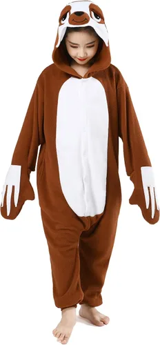 Vista 4 de CANASOUR - Pijama tipo mameluco para niñas y niños, unisex, de anime y de una pieza, para Halloween, Navidad, fiesta de disfraces y Cosplay, talla 4T