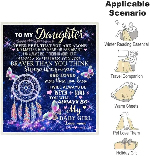 Vista 3 de Regalos de madre a hija: manta de cumpleaños para hija
