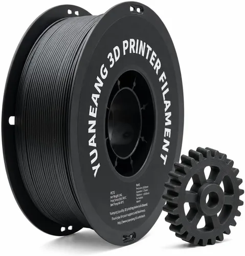 Vista 43 de Filamento PETG para impresora 3D, precisión dimensional +/- 0.001 in, carrete de 2.2 libras, 0.069 in, plateado 2.2 lbs plata