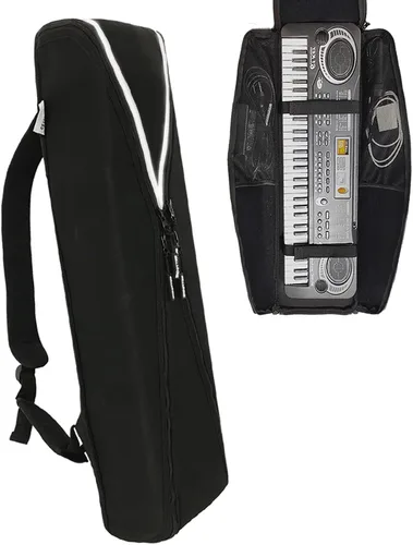 Vista 9 de Bolsa para teclado electrónico, funda para piano con correas ajustables, fácil de transportar
