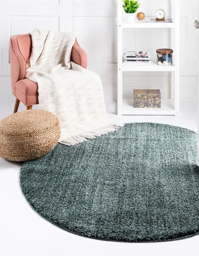 Vista 29 de Unique Loom Shaggy Chic Collection Alfombra de área, lanudo (2' x 3' 1", rectangular, azul arándano)