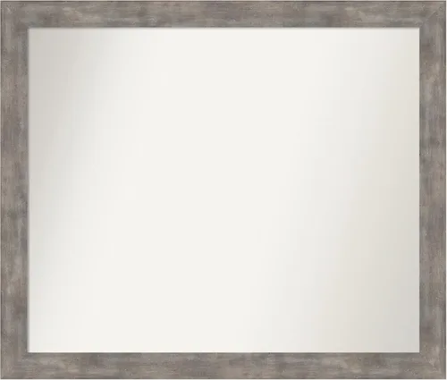 Vista 246 de Amanti Art Silver Bathroom Mirror for Over Sink, 26x45 Custom Made Marred Pewter Rectangle Vanity Mirror, Oversize Casual Wood Frame, Hangs Estaño