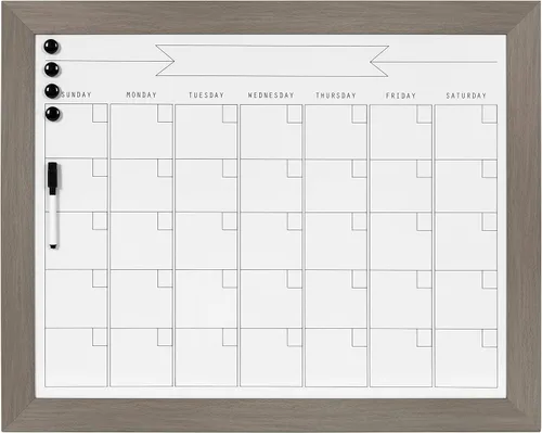 Vista 8 de DesignOvation – Calendario mensual con marco magnético de borrado en seco