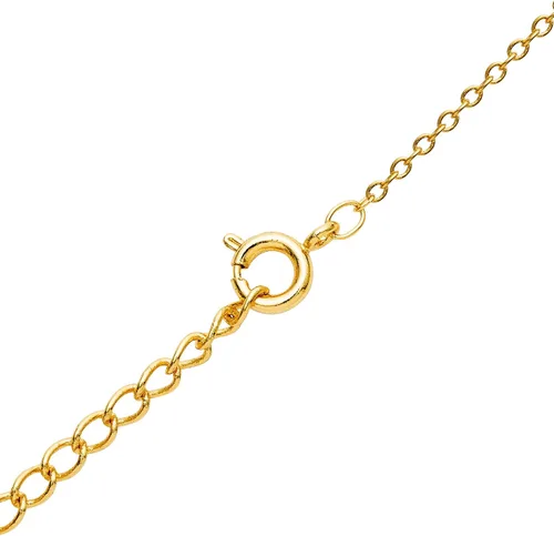 Vista 4 de Disney Mickey y Minnie Mouse - Collar con colgante de disco de circonita cúbica de oro amarillo sobre plata de ley, 16 + cadena de 2 pulgadas