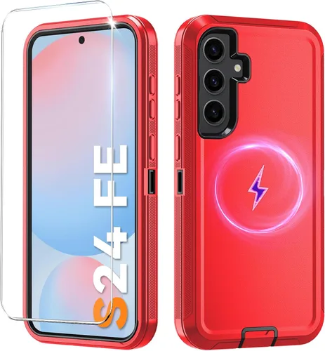 Vista 22 de Funda magnética para Samsung Galaxy S24+ Plus compatible con carga Magsafe [protector de pantalla de vidrio]