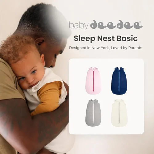 Vista 9 de Baby Deedee Sleep Nest Basic - Saco de dormir para bebé de 0.6 TOG de 0 a 6 meses, saco de dormir de algodón con broches de hombro patentados, manta