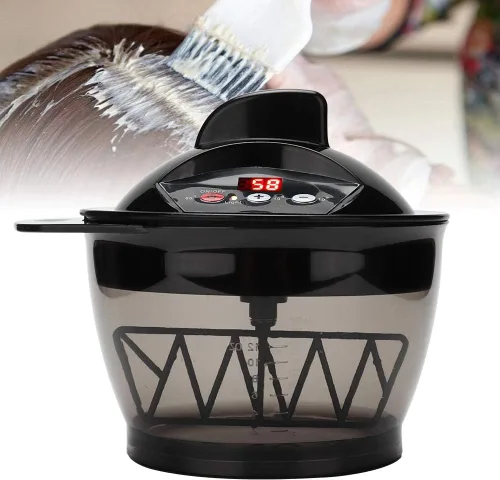 Vista 2 de Mezclador eléctrico, licuadora eléctrica, con balanzas para mezclar, enchufe de EE. UU., mezclador automático de crema para peluquería y hogar