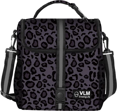 Vista 5 de VLM - Bolsas de almuerzo para mujer, lonchera floral aislada a prueba de fugas con correa de hombro ajustable, bolsa de picnic reutilizable