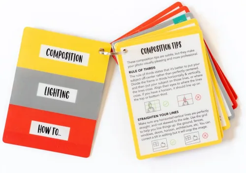 Vista 8 de Consejos de fotografía: tarjetas de composición e iluminación Tarjetas de referencia rápida de tamaño bolsillo para principiantes Snap Happy Mom