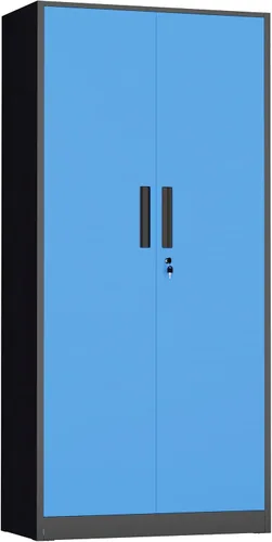 Vista 22 de INTERGREAT Armario de almacenamiento de metal con cerradura, gabinete de almacenamiento de metal con cerradura de 72 pulgadas de alto con puertas