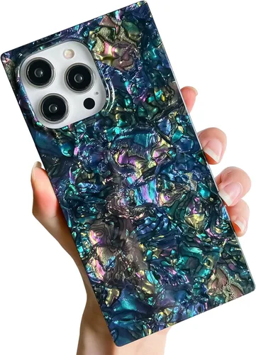 Vista 36 de Elegante funda con patrón de perlas compatible con iPhone, de borde rectangular, delgada, suave, de silicona de poliuretano termoplástico (TPU)