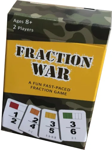 Vista 2 de Fraction War Fun Juego de matemáticas para aprender, comparar y simplificar fracciones para 2º a 5º grado (paquete de 1) - Edición estándar