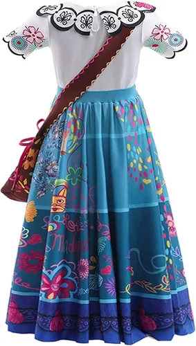 Vista 3 de Disfraz de Isabela de Encanto Mirabel para niñas, disfraz de princesa para niños pequeños, disfraz de Halloween