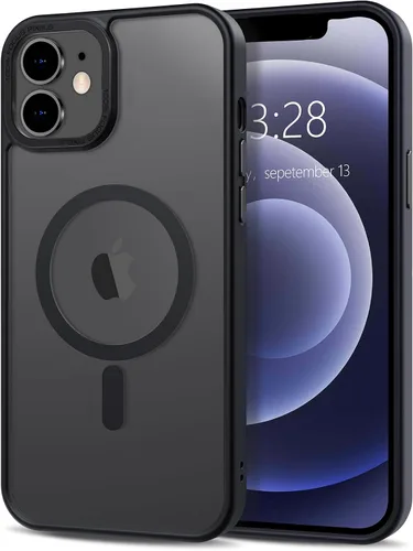 Vista 197 de Anuck - Funda magnética para iPhone 11 compatible con MagSafe, carcasa trasera mate translúcida dura, borde de TPU, delgada, resistente a impactos