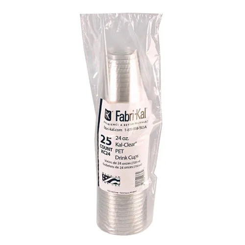 Vista 3 de Fabri-Kal 9502074 KC24 PET Clear Squat - Vaso de 24 onzas - 600 / CS