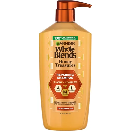 Vista 11 de Garnier Whole Blends Honey Treasures Champú reparador, para cabello seco y dañado, 22 onzas líquidas, 2 unidades (el embalaje puede variar)