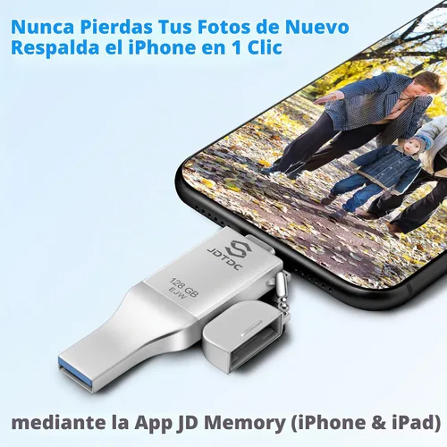 Vista 2 de Palo de fotos genuino de 128 GB con certificación MFi de Apple para iPhone 17/16/15/14-3 en 1 USB C Flash Drive y Memory Stick - Almacenamiento