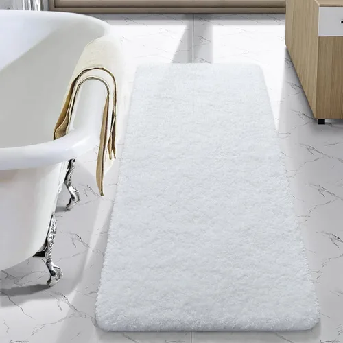Vista 60 de LOCHAS Alfombra de baño de microfibra antideslizante de 36 x 24 pulgadas Gris