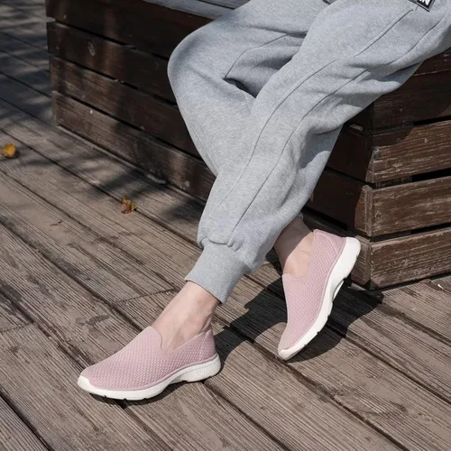 Vista 2 de Zuwoigo Zapatos de senderismo para mujer, cómodos, sin cordones, informales, transpirables, para entrenamiento, gimnasio, trabajo, tenis
