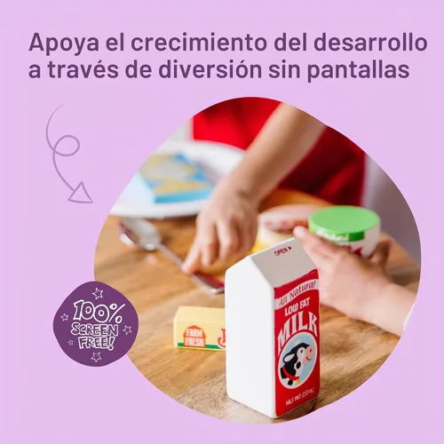 Vista 5 de Melissa & Doug, conjunto de alimentos de nevera, Anaranjado