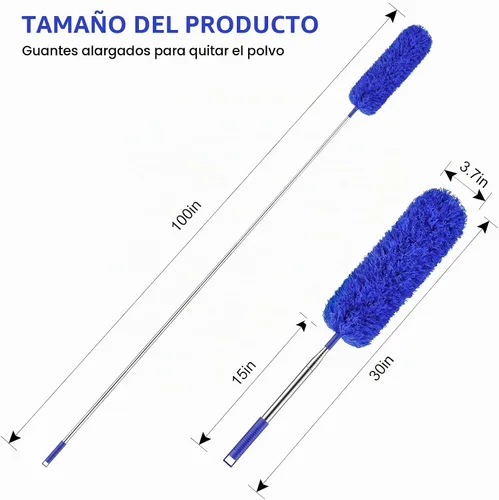 Vista 2 de SetSail Plumeros extralargos con poste de extensión de 100 pulgadas para Azul