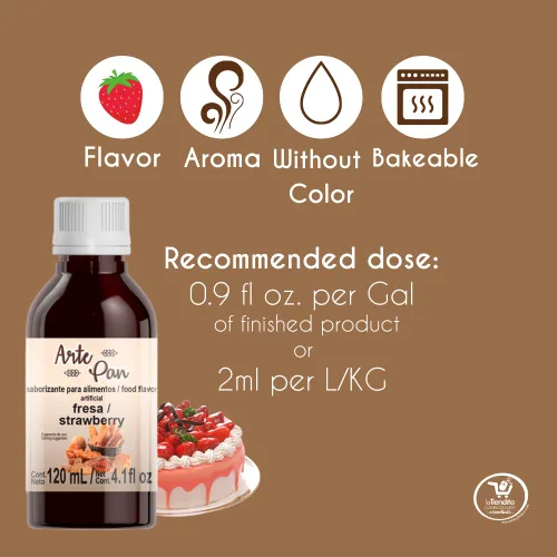 Vista 2 de Arte Pan - Concentrado de fresa aromatizante artificial (4 fl oz)