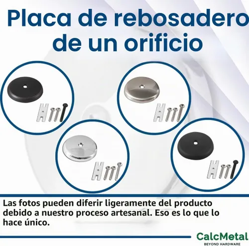 Vista 5 de Placa de desagüe de bañera de un solo orificio con tornillos a juego, fácil de instalar, negro mate