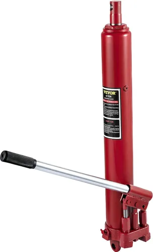 Vista 9 de VEVOR Gato hidráulico de brazo largo, con bomba de pistón individual y base de horquilla, recogedor manual de cereza con mango, para grúas