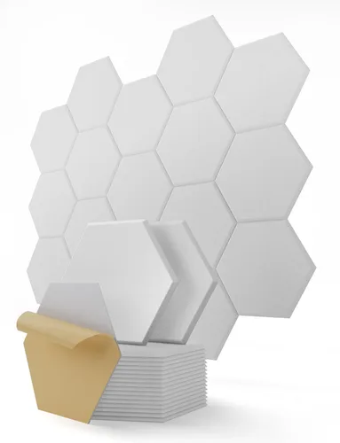 Vista 13 de Paneles acústicos cuadrados para paredes, paneles absorbentes de sonido para paredes, techos, puertas, paquete de 12 de 12 x 12 x 0.4 pulgadas