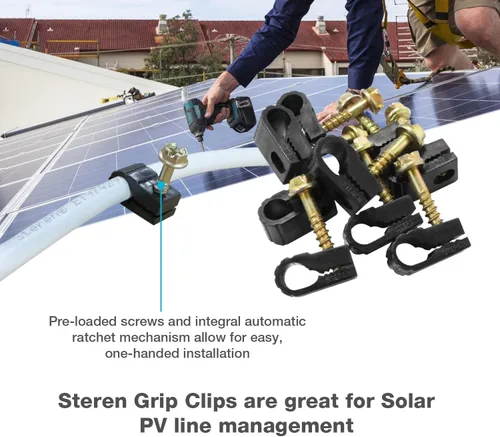 Vista 9 de STEREN Clips para cables coaxiales - Soporte para cables - Clips de revestimiento para colgar - Soporte de cable para escritorio - Abrazaderas