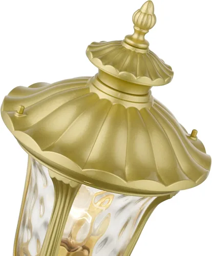 Vista 5 de Livex Lighting 7855-14 Oxford - Cabezal de poste para exteriores, 1 luz, color negro ("19" x 9.5" x 19"")