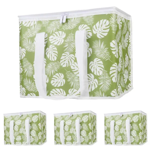Vista 22 de Bolsa térmica, suave y aislada, bolsa de alimentos plegable para entrega de alimentos, portátil, color negro, paquete de 4, tamaño L Soft Cooler