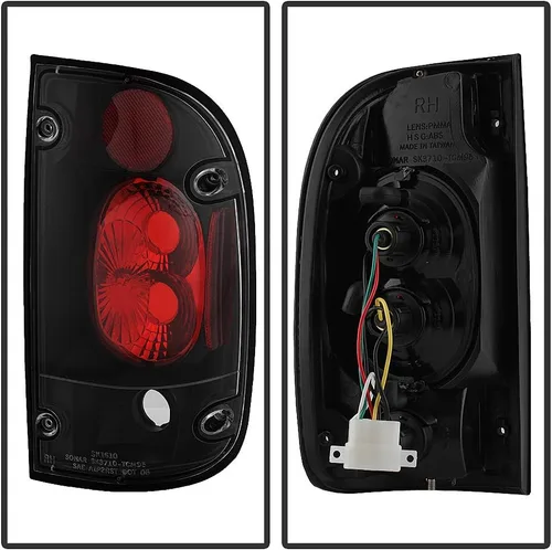 Vista 2 de ACANII -Para 1995-2000 Toyota Tacoma Pickup Truck Pre-runner Luces traseras negras Lámparas de freno izquierda+derecha 1996 1997 1998 1999