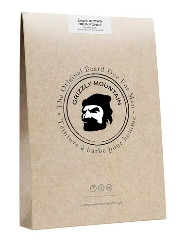Vista 4 de Grizzly Mountain Beard Dye - Tinte para barba marrón orgánico y natural