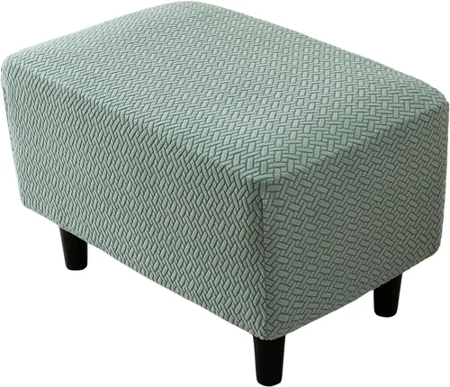 Vista 26 de Funda elástica para silla, funda otomana rectangular de almacenamiento, funda otomana para reposapiés, fundas otomanas para taburete de pie