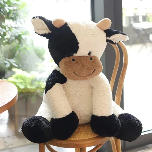 Vista 9 de Juguete de peluche de año de vaca, lindo ganado, animales de peluche, muñeca suave, juguetes para niños, regalo de cumpleaños para niños, Pascua
