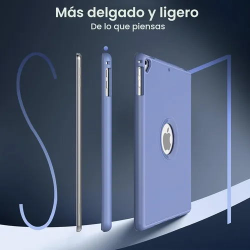 Vista 7 de MoKo Funda para iPad 6ª/5ª generación de 9.7" 2018/2017, morado lavanda Púrpura lavanda