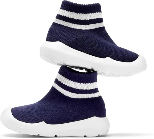 Vista 3 de Engtoy - Zapatos y calcetines para bebé, pantuflas transpirables y antideslizantes con suela de goma suave - Zapatillas de deporte para niños y niñas