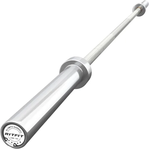 Vista 27 de RitFit Elite - Barra olímpica de 7 pies, robusta barra de 45 libras para levantamiento de pesas y levantamiento de potencia, barra olímpica superior
