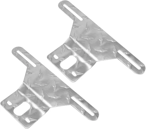 Vista 8 de Hoypeyfiy Soporte de luz para matrícula de remolque para camión, caravana, todoterreno, soporte de aluminio para matrícula (color negro, 1 unidad)