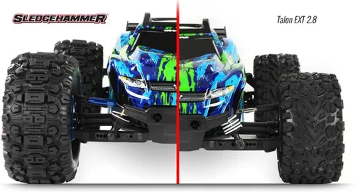 Vista 2 de Traxxas 6792 Sledgehammer - Ruedas negras premontadas de 2.8 pulgadas para automóviles a control remoto, par