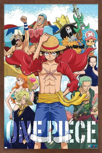 Vista 17 de Trends International One Piece - Póster de pared de tripulación, 22.4 pulgadas de largo x 14.7 pulgadas, versión enmarcada de madera de granero