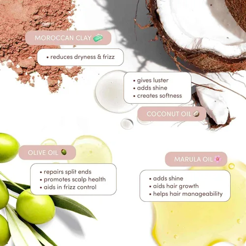 Vista 4 de Mizani True Textures - Máscara de vapor de arcilla marroquí Acondiciona y nutre profundamente, con aceite de coco, para cabello rizado, 16.9 onzas
