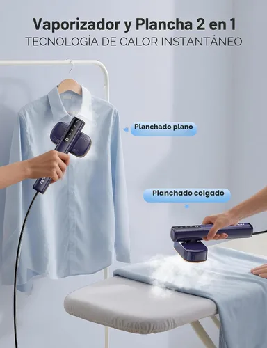 Vista 8 de Sundu Vaporizador para ropa, potente plancha de vapor portátil de 1200 W, calentamiento rápido de 15 segundos, tanque de 3.5 fl oz, vapor continuo