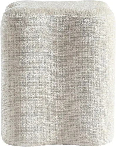 Vista 6 de Get Set Style Otomana con forma de flores de 14.4 pulgadas, moderno taburete otomano de felpilla para sala de estar, cómodo puf extra para sentarse