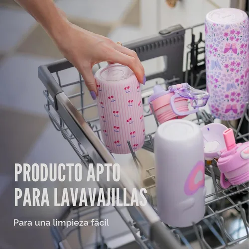 Vista 7 de Ello Pop & Fill Botella de agua de acero inoxidable para niños de 12 onzas con tapa de llenado rápido Botella libre de BPA con aislamiento al