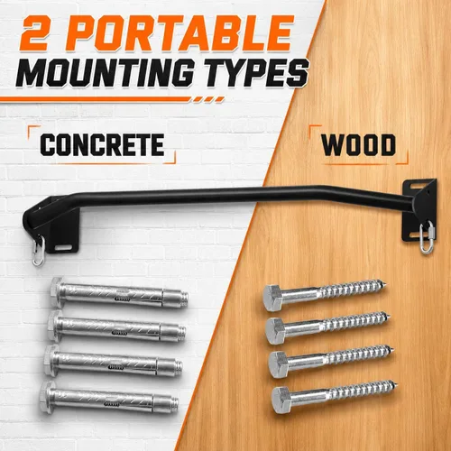 Vista 7 de Pull Up Bar Wall Mounted-Heavy Duty Joist Mounted Pull Up Bar-Premium Strength Training Pull-Up Bars-Fast and Easy Installation for Home and Garage