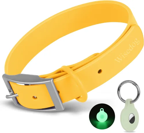 Vista 11 de Wisedog Collar de perro impermeable: ajuste múltiple de 7 a 23.6 pulgadas, correa recubierta de goma suave, fácil de limpiar, para perros pequeños