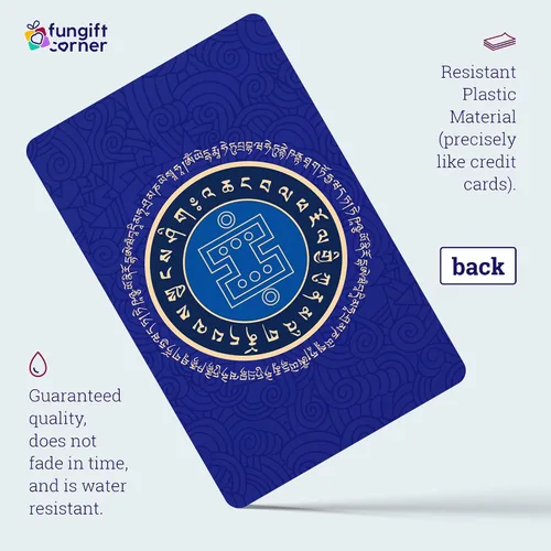 Vista 4 de Elefante azul y rinoceronte con amuleto de personal Ksitigarbha Feng Shui, símbolo de protección contra la pérdida de dinero, regalo de Feng Shui